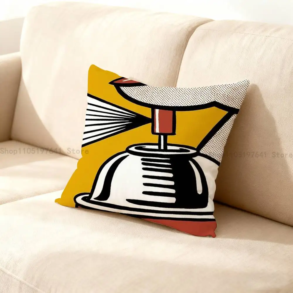 Retro Comic Pop‑Art Pillow Cover POW Fighting Graphic Print Cushion Cover Home Sofa Decoration