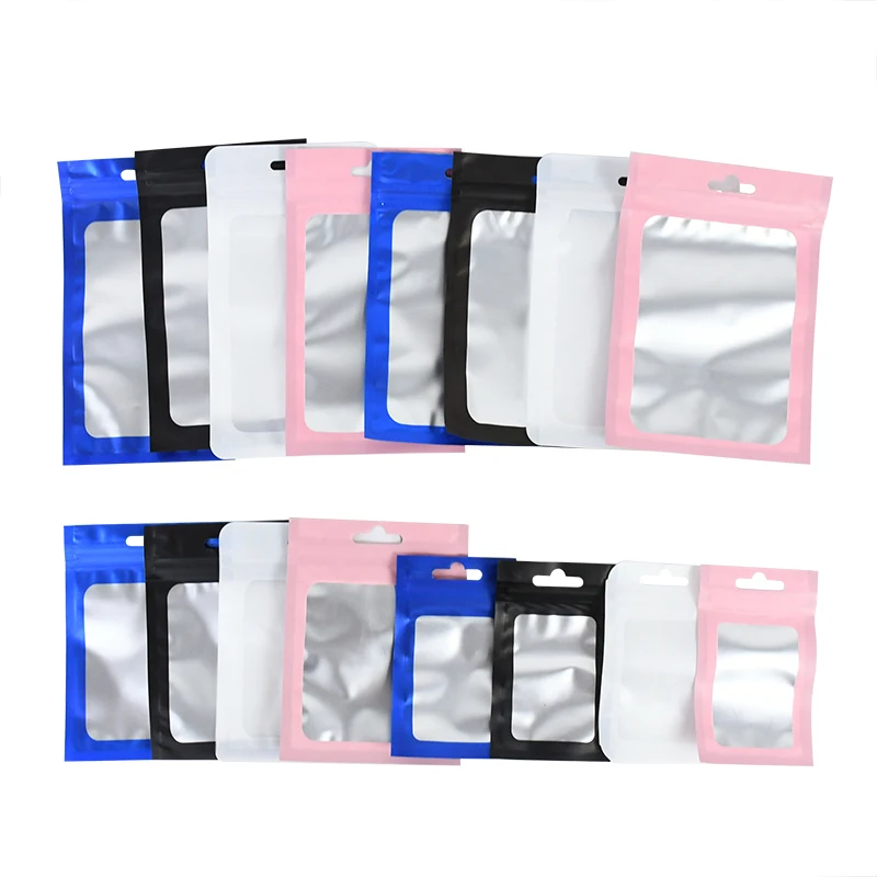 50Pcs Goods Shipping Packaging Bags for Small Business Zip Lock Bags Necklace Jewelry Package Supplies Clear Transparent