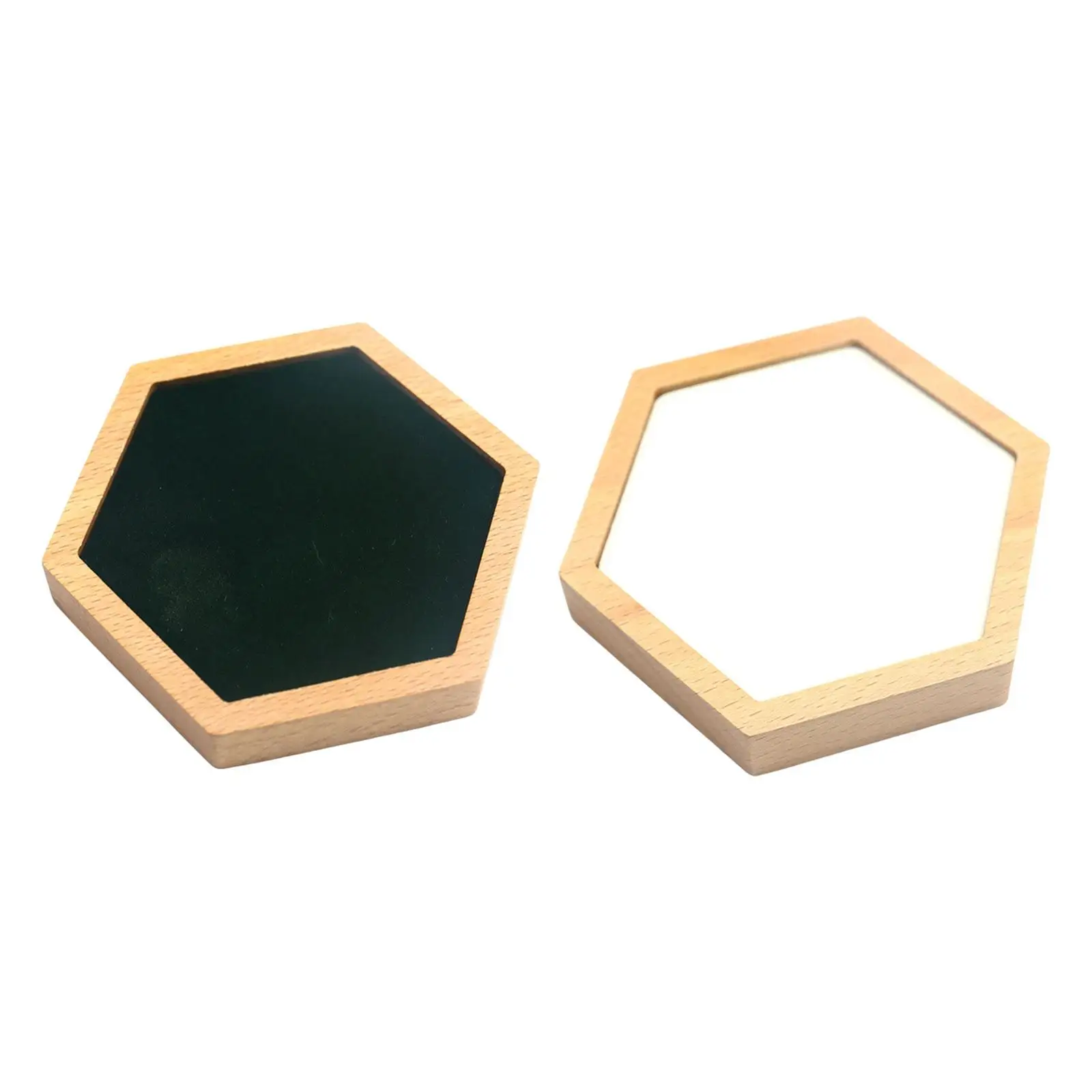 

Hexagonal Jewelry Display Tray Decoration Countertop Wood Jewelry Organizer for Pendants Necklaces Bangles Anklets Dressing Room