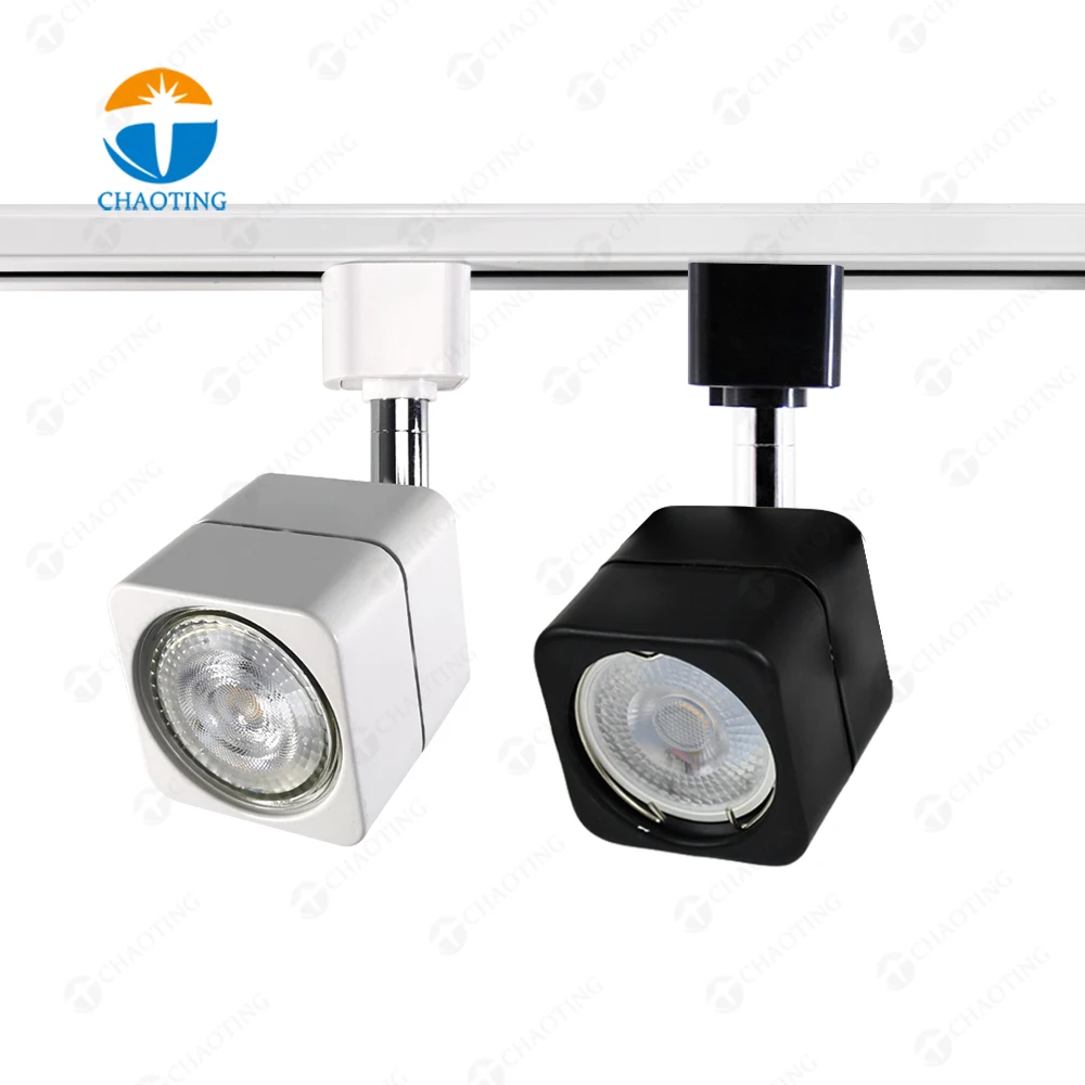 Ceiling 360 Degree Adjustable LED Track Light Fixture Housing 2 3 4 Wire Rail SpotLight MR16 GU10 COB Spot Light Track Housing