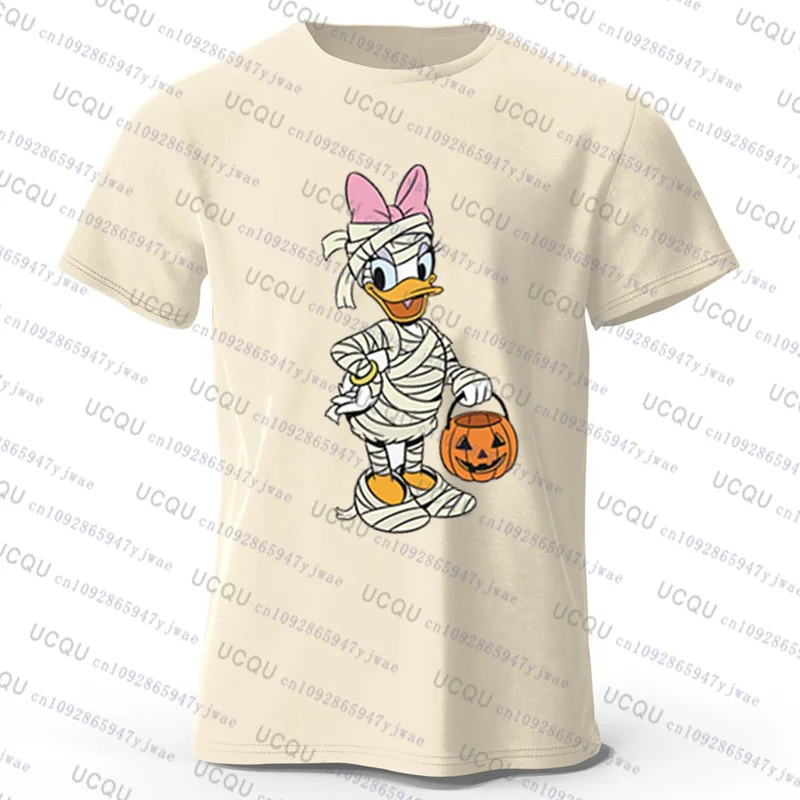 هالوين ميكي ميني دونالد ديزي الوالدين الطفل قصيرة الأكمام الأسرة تي شيرت الخريف Harajuku عادية موضة القطن الاطفال التي شيرت #4