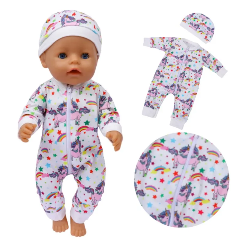 Jumpsuit+hat suitable for 17-18 inch doll clothing, doll clothes, holiday gifts (excluding dolls)