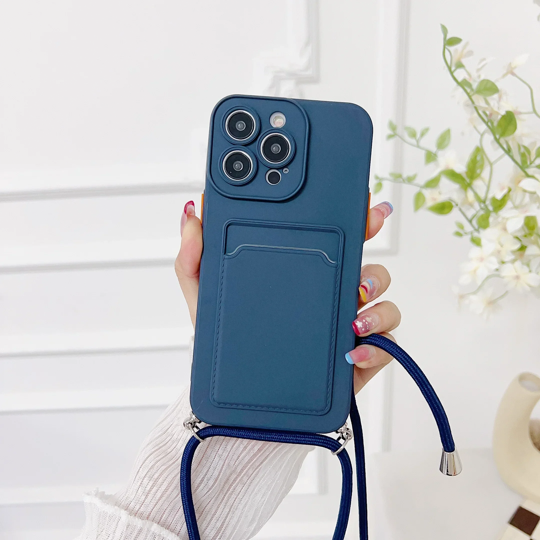 Luxury Candy Lanyard Card Slot Silicone Phone Case For Xiaomi Redmi Note 14 Pro 4g 5g 14 Pro Plus Necklace Strap Cover