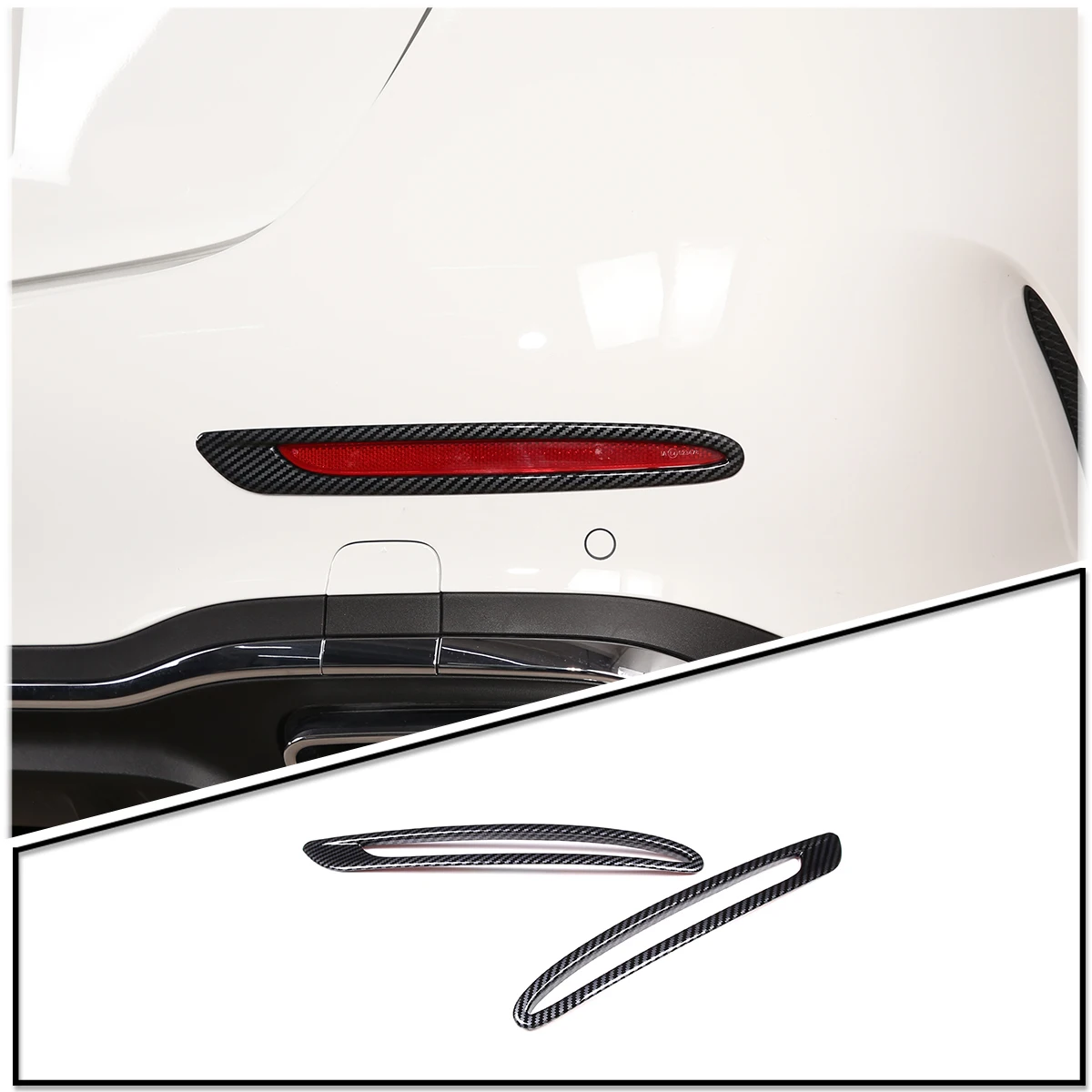 For Mercedes Benz C Class W206 2022 2023 2024 2025 Rear Fog Lamp Cover Frame Sticker Trim Exterior Light Accessories Car Styling