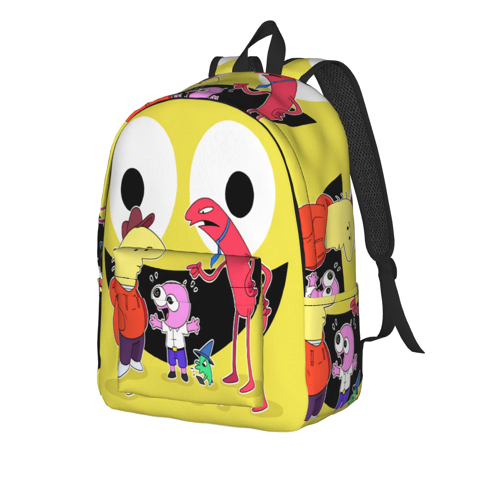Smiling Friends Pim And Charlie Backpack  Funny Backpacks Boy Hiking Durable High School Bags High Quality Rucksack