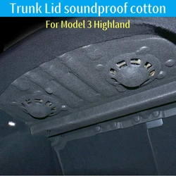 Rear Trunk Soundproof Mats For Tesla Model 3 Highland 2024 Sound Deadening Pad Noise Reduction Insulation Cover Accessorie