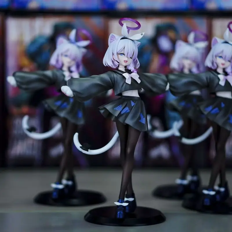 Neue Blue Archive Katzenohr-Arona Anime-Mädchenfigur Sammlerstück PVC-Statue Trendiges Spielzeug Desktop-Dekoration Geschenk für Anime-Sammler