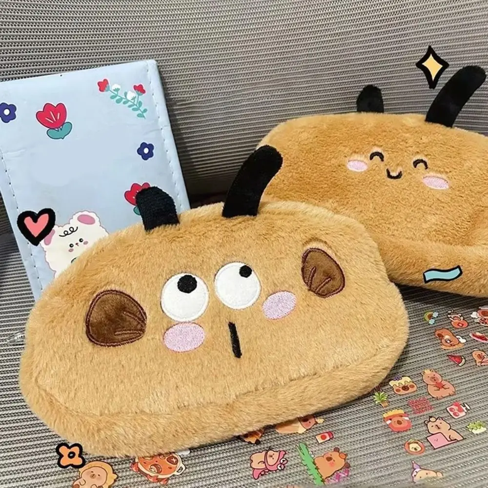 INS Bear Shape Pen Bag Large Capacity Multi-functional Stationery Bag Pen Box Students