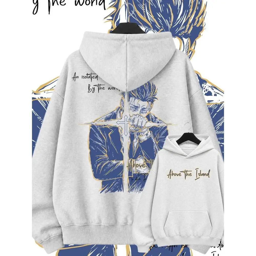 Jujutsu Kaisen Hiromi Higuruma Print Hoodie Men Women Unisex Oversized Winter Fleece Anime Cosplay Costume Sweatshirt Gift