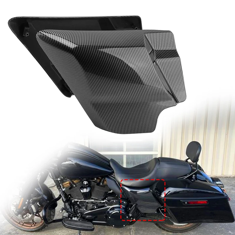 

Left Battery Side protection Cover Motorcycle Carbon Fibre Pattern For Harley Touring Electra Street Glide Road King 2009-2023