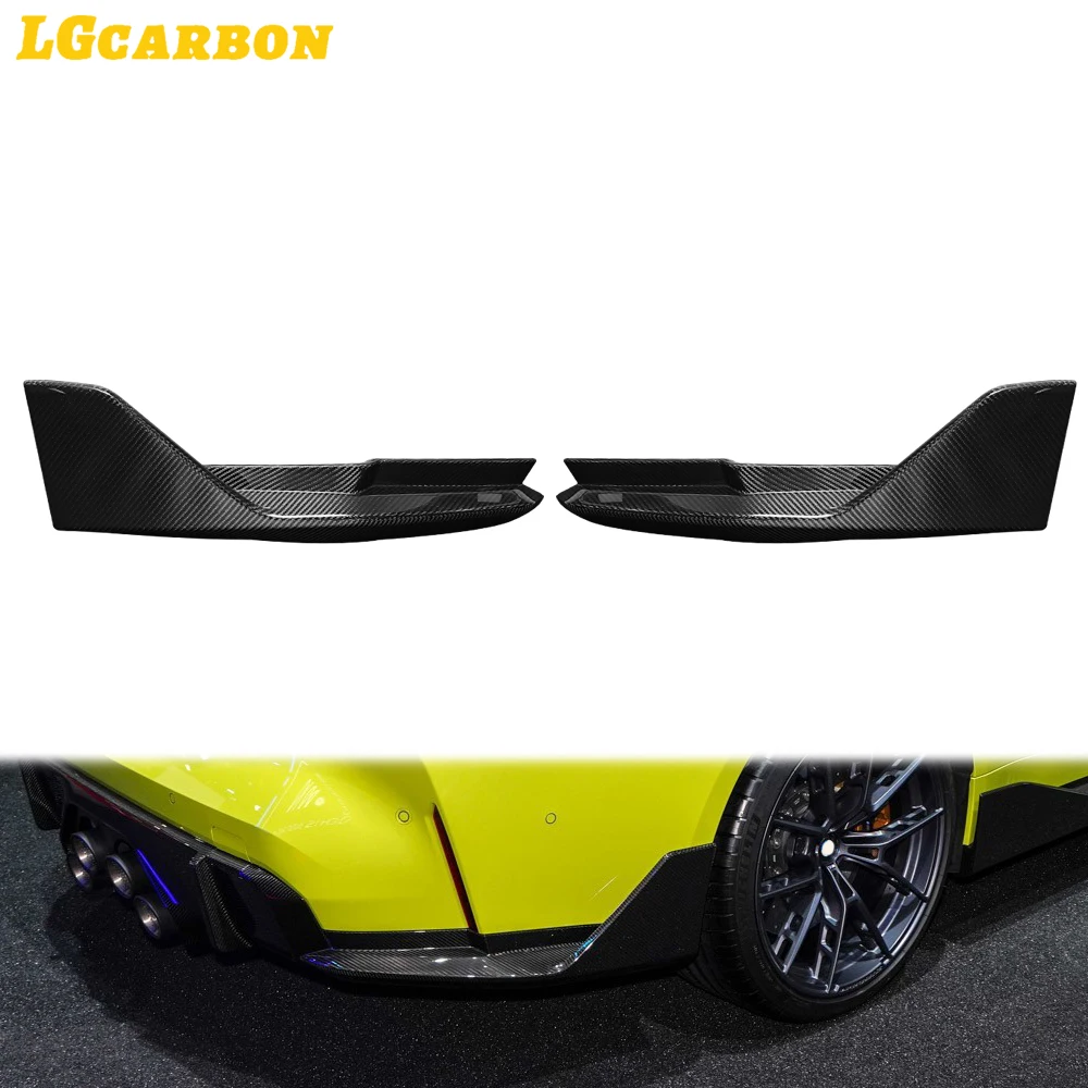 

LGcarbon 2pcs Carbon Fiber Rear Diffuser Lip Splitters Rear Bumper Lip Splitters for BMW 4 Series G82 G83 M4 Coupe 2021+