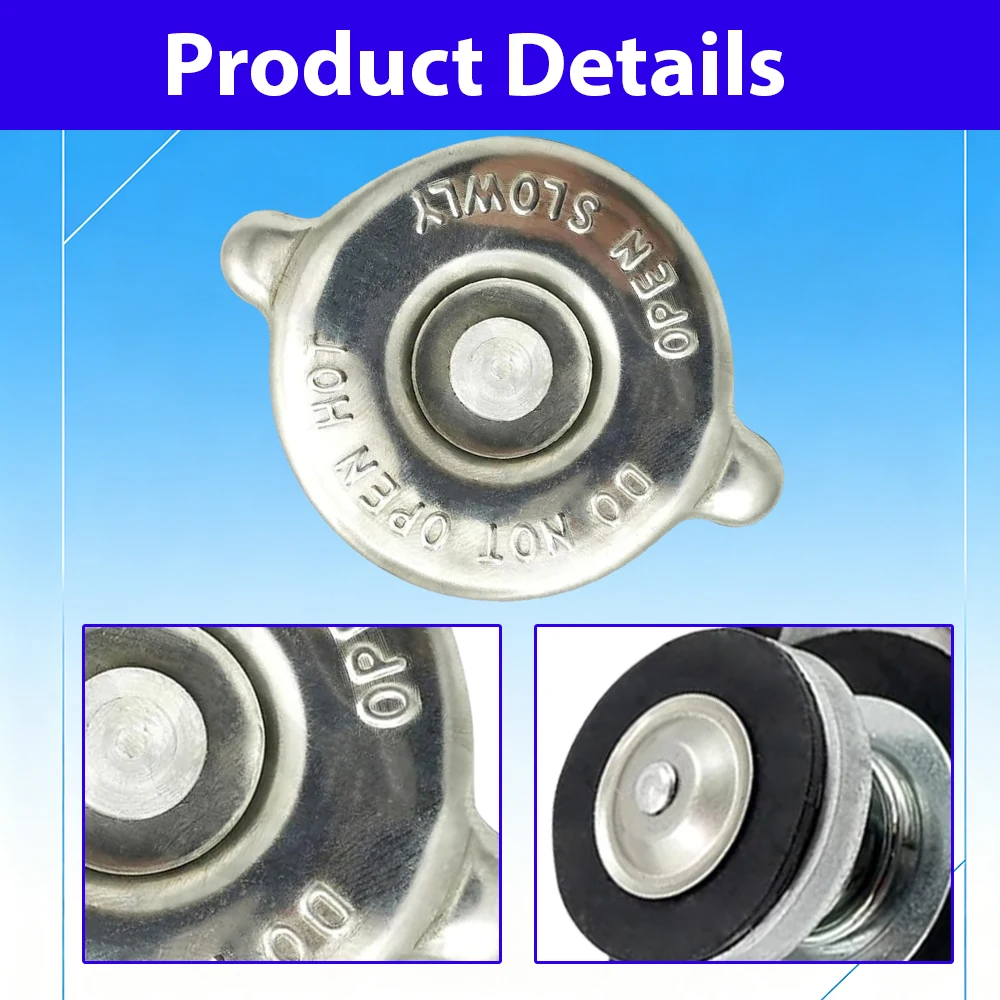Dual-ear snap-on radiator pressure cover For vehicles using a 16 PSI dual-ear bayonet radiator cap with approx. 1.49 inch filler view 6