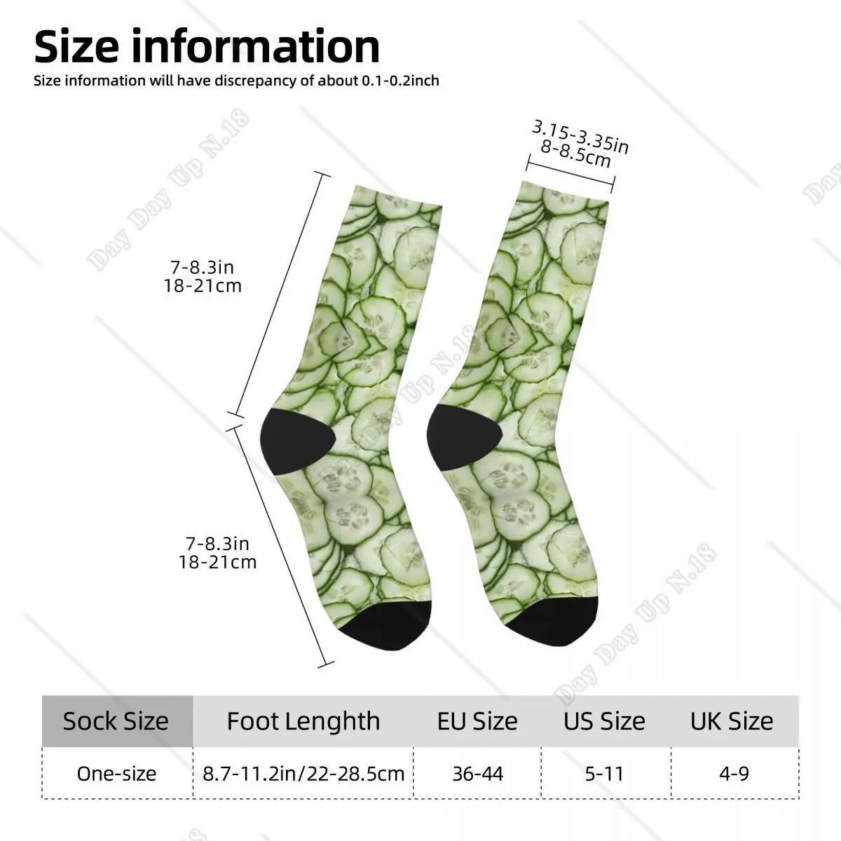 Cucumber 3D Crazy Men's Socks Unisex Pattern Printed Hiphhop Funny Crew Sock Boys Gift Soft Breathable