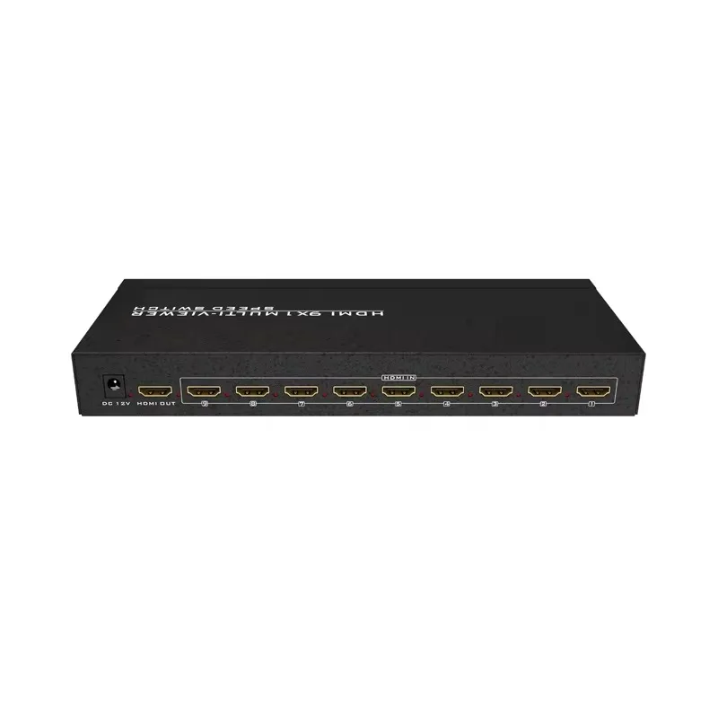 MT-SW091 9-портовый HDMI-мультивьювер для четырех экранов 9x1 с ИК-управлением