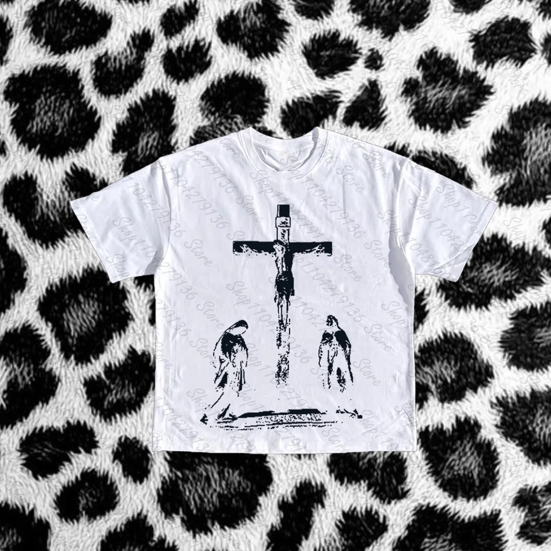 Gothic Punk Hip Hop Rock Aesthetic Graphic Printed Women's Cotton T-Shirt Oversized Casual Top Emo Girls Y2K Harajuku Streetwear