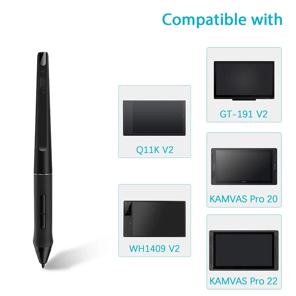 For HUION PW500 8192 KAMVAS Pro 22 Inspiroy Q11K V2 Q620M GT-221 GT2201 Battery-free Stylus Graphic Tablet Drawing Digital Pen