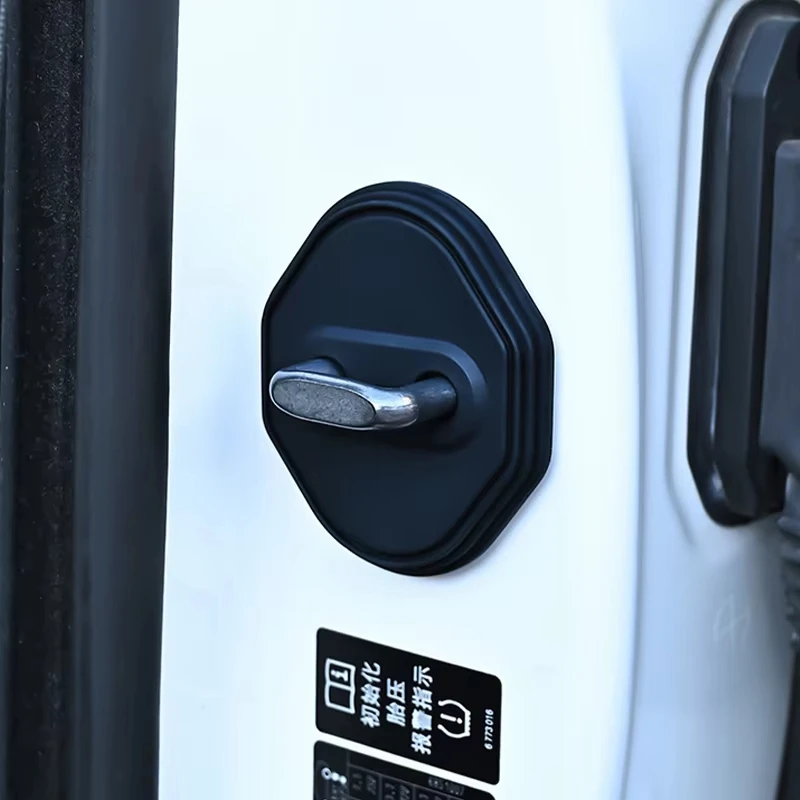 4Pcs Silicone Car Door Lock Cover Shock Absorber Protective Sticker Auto Interior Accessories