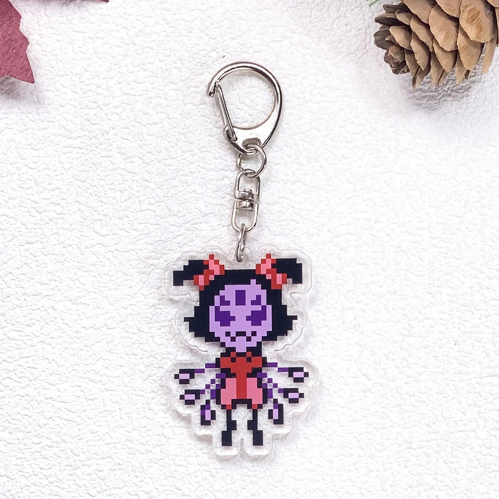1/16 Stück Spielfiguren Undertale Auto-Schlüsselanhänger Zubehör Acryl Niedliche Anhänger für Taschen Lustiger Schlüsselhalter Rucksack-Dekoration – Detail 13