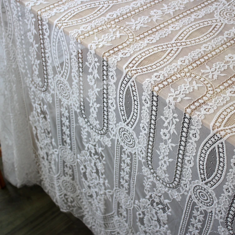 

3 M New High Quality Lace Fabric, White, Soft, Thick Eyelash Lace Fabric. DIY Sewing Accessories, Suitable for Wedding Dresses