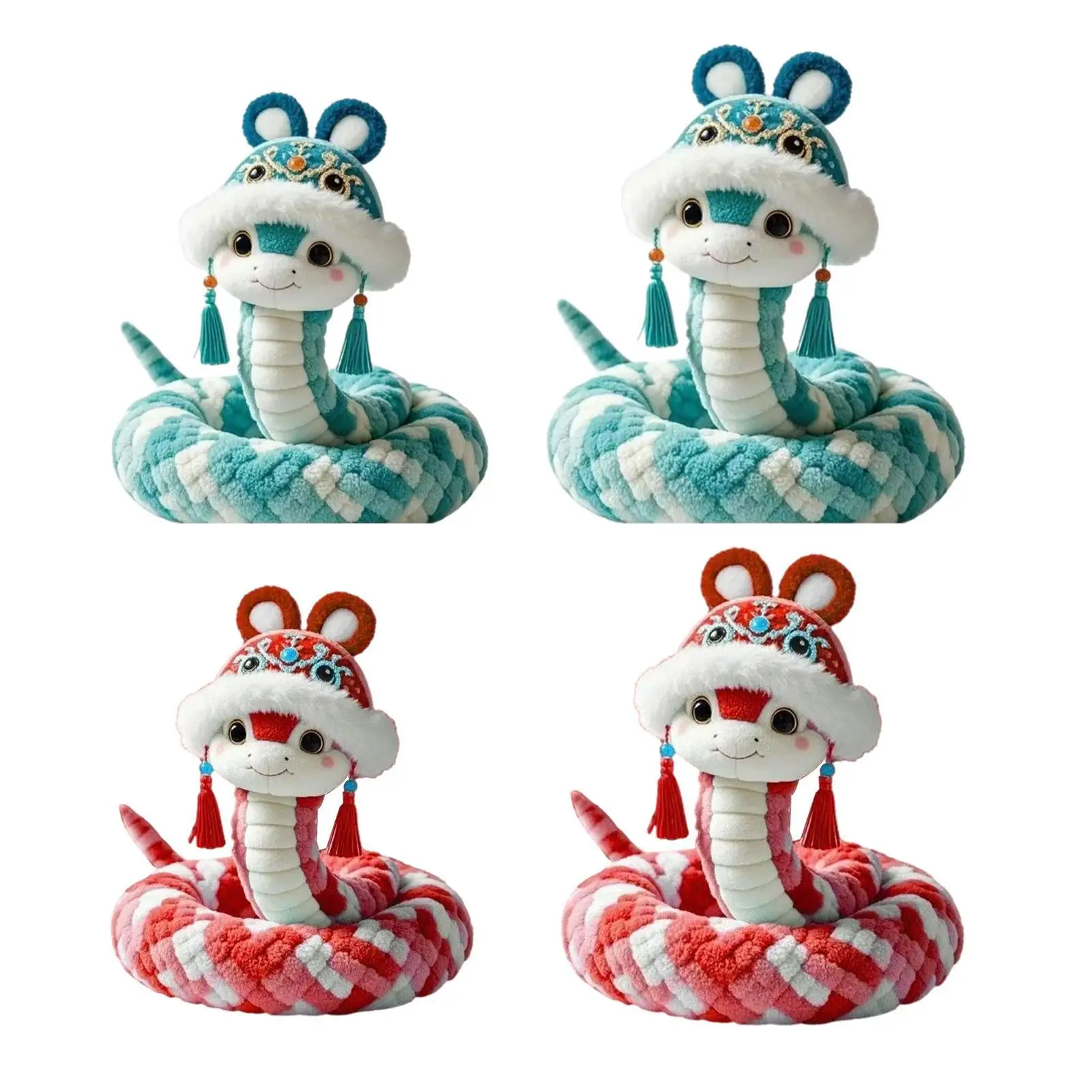 Chinese New Year Snake Plush Toy Unique for Living Room Birthday Gift Office