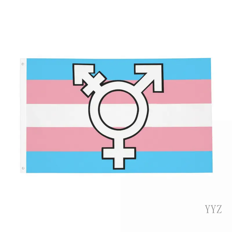 Transgender Symbol Flags Durable Outdoor Banner Lgbt Yaoi Boy Love Polyester Home Room Dorm Wall Decor