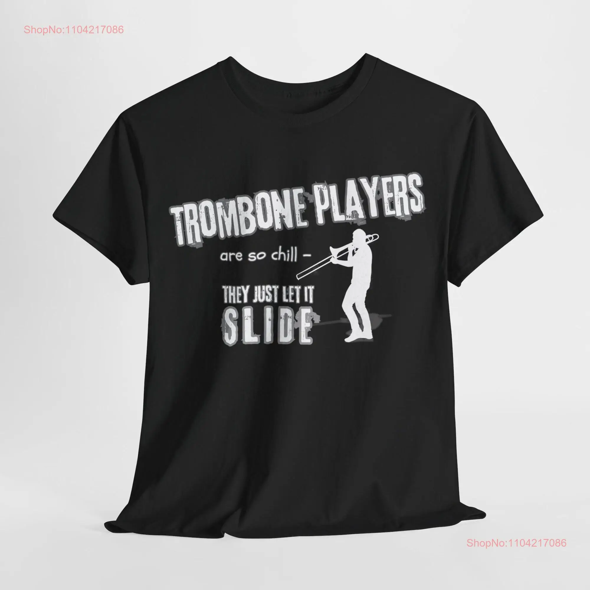 Funny Trombone T Shirt Band Let It Slide Director Kid Punny Marching long or short sleeves