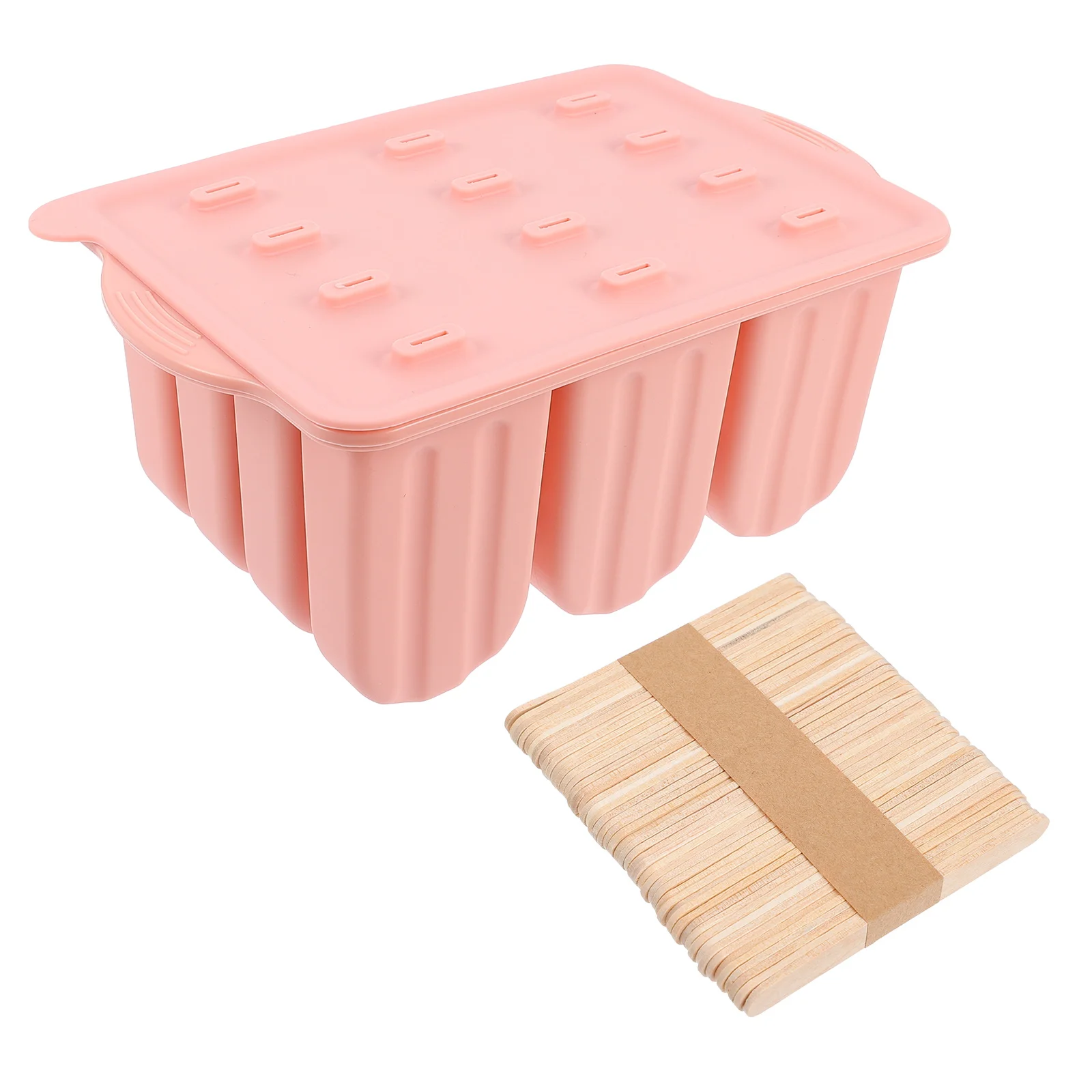 

Ice Cream Mold Silicone Wood Material Diy Popsicle Making Tool Yogurt Ice Tray Grids Easy Clean Environmentally