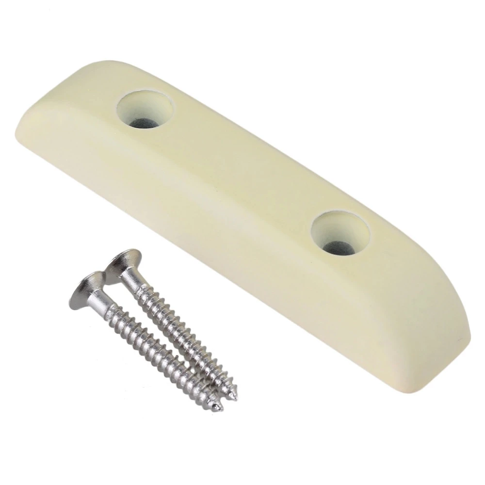 Silver/Cream Bass Metal Thumbrest Thumb Rest with Screws Guitar Replacement Parts