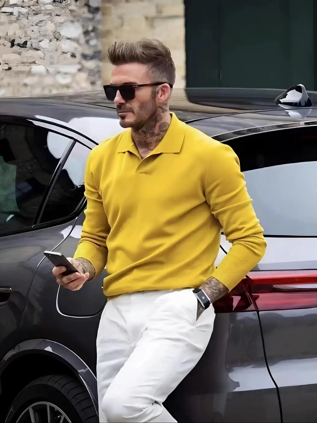 

Мужской шерстяной вязаный свитер Ele: модный, осенне-зимний, класса люкс, элегантный повседневный стиль, с длинным рукавом, дышащий