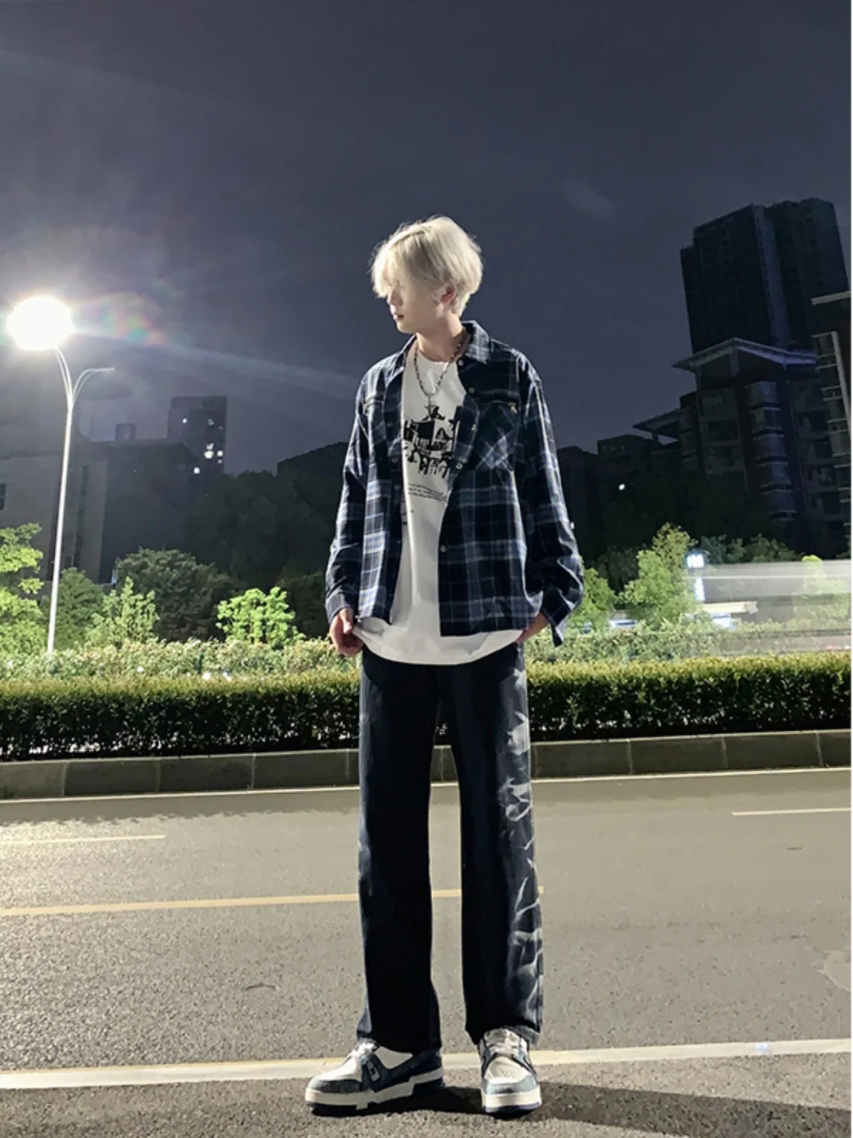 

Мужские джинсы Waed Distred American Style: свободные широкие брюки, осенне-зимние, модные, молодежные, с низкой посадкой, прямые штанины