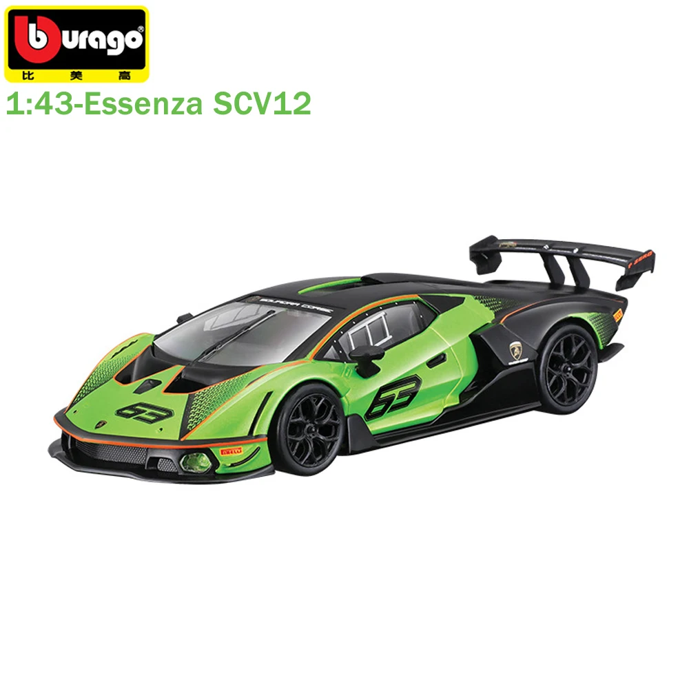 Bburago 1:32 Lamborghini Essenza SCV12 Alloy Luxury Vehicle Diecast Cars Model Toy Collection Gift Christmas For Adult Children