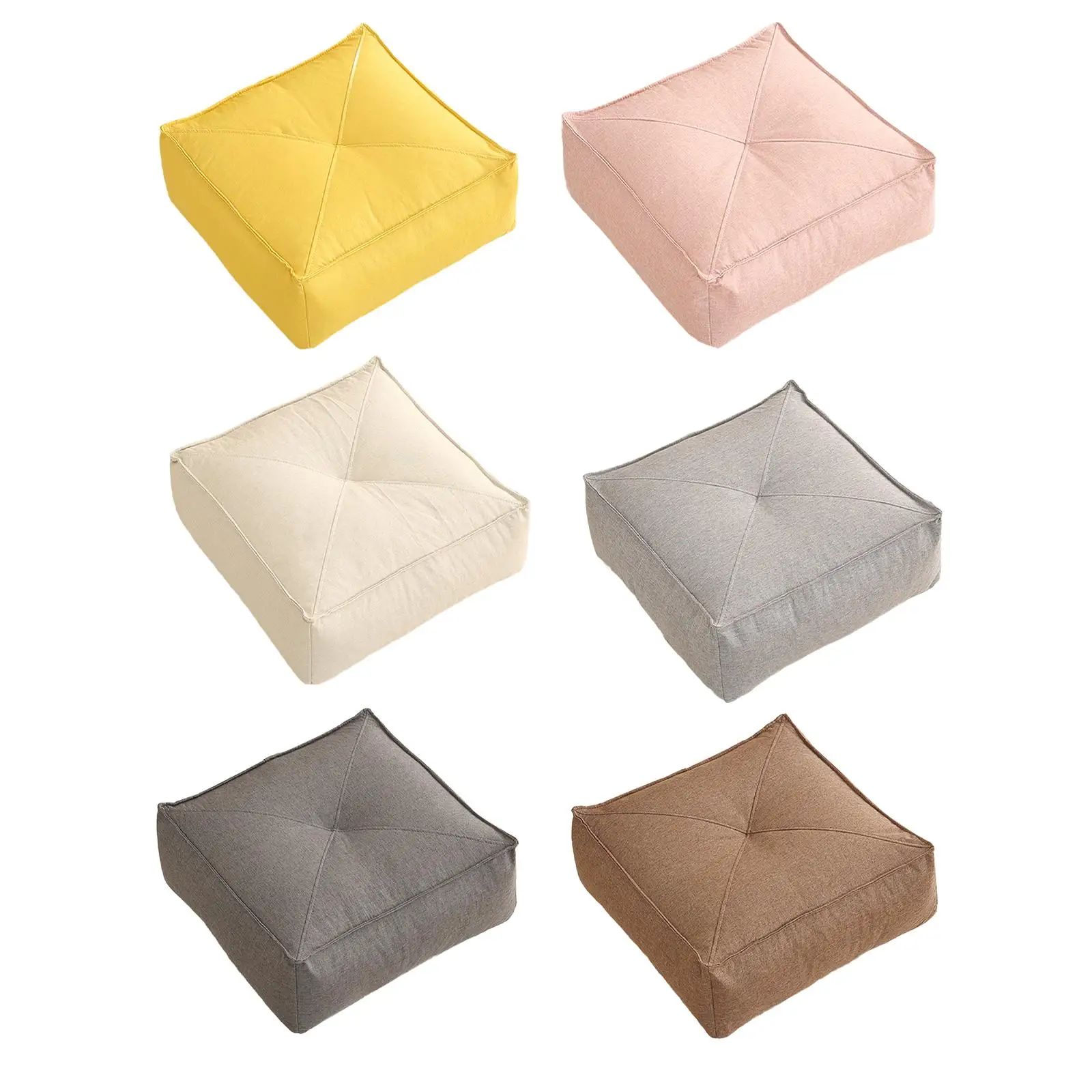 Bantal Lantai untuk Kursi, Sarung yang Dapat Dilepas dan Dicuci, Futon Pouf Besar, Alas Duduk