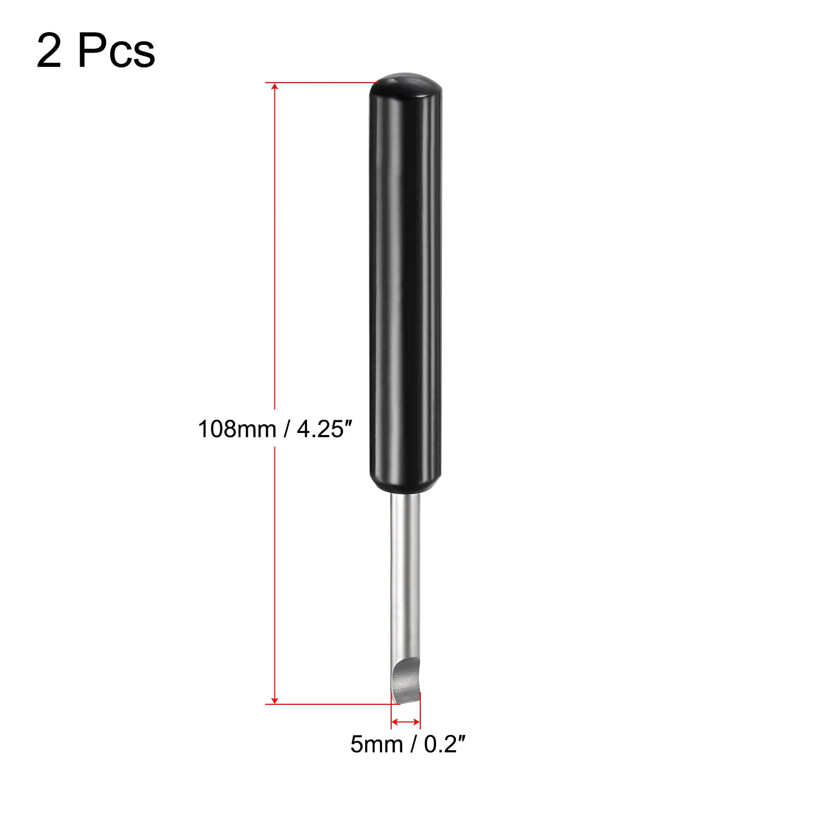 2Pcs Watch Back Cover Opener Case Remover Tool 5mm Width Pry Bar ABS Handle Battery Remover Repair Replacing Watchmaker Tools