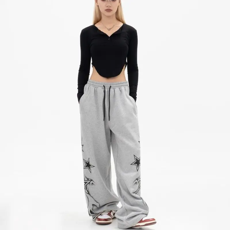 Women Hip Hop Dance Pants Fashion Trends Sports Trousers American Street Style Loose Casual Trousers Personality Streetwear