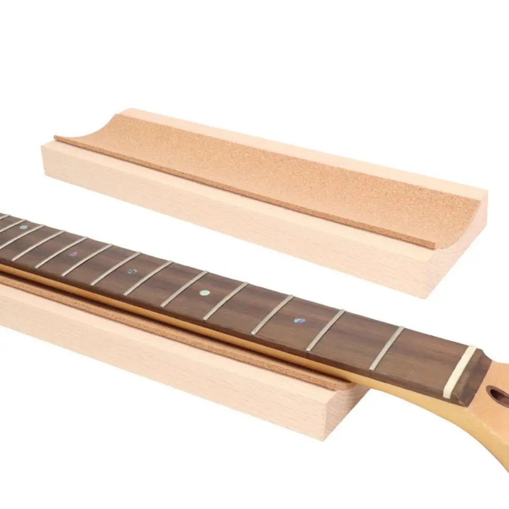 

New 250*80*25mm Electric Guitar Neck Rest Long Wood Guitar Bass Neck Rest Neck brace Cork Guitar Fretwork Guitar