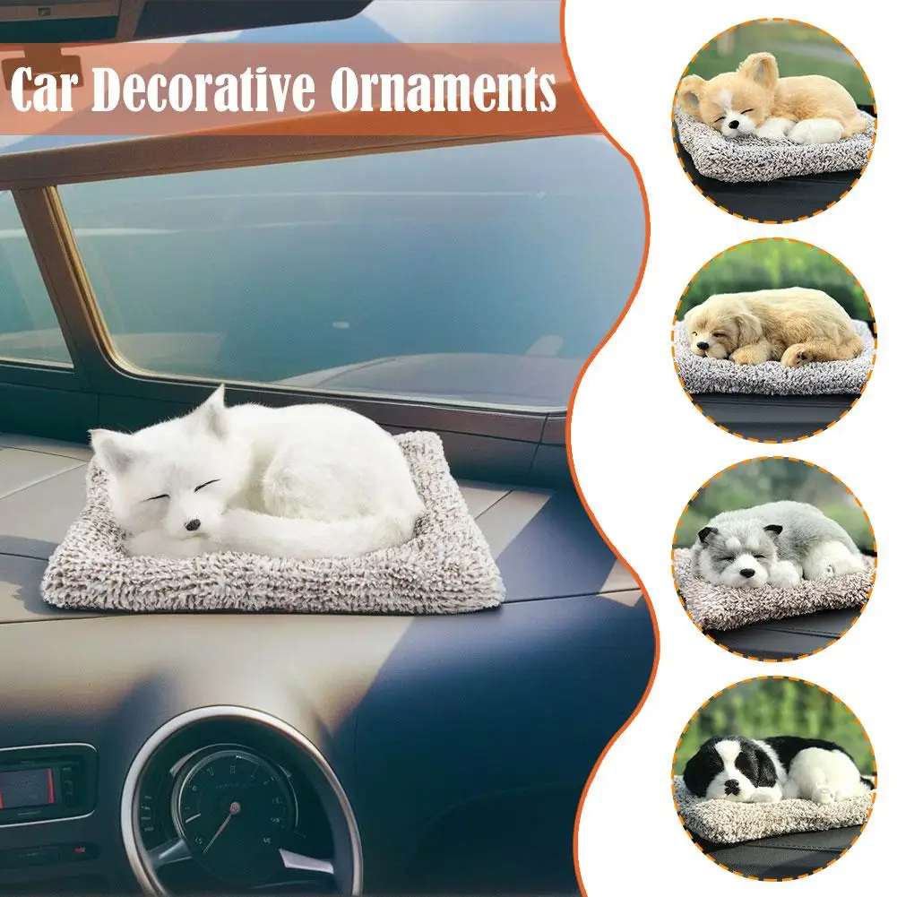 

Kawaii Simulation Sleeping Cat Stuffed Animals Display Mold Portable Fake Cat Kittens Doll Ornaments Decoration Kids Toys Gifts