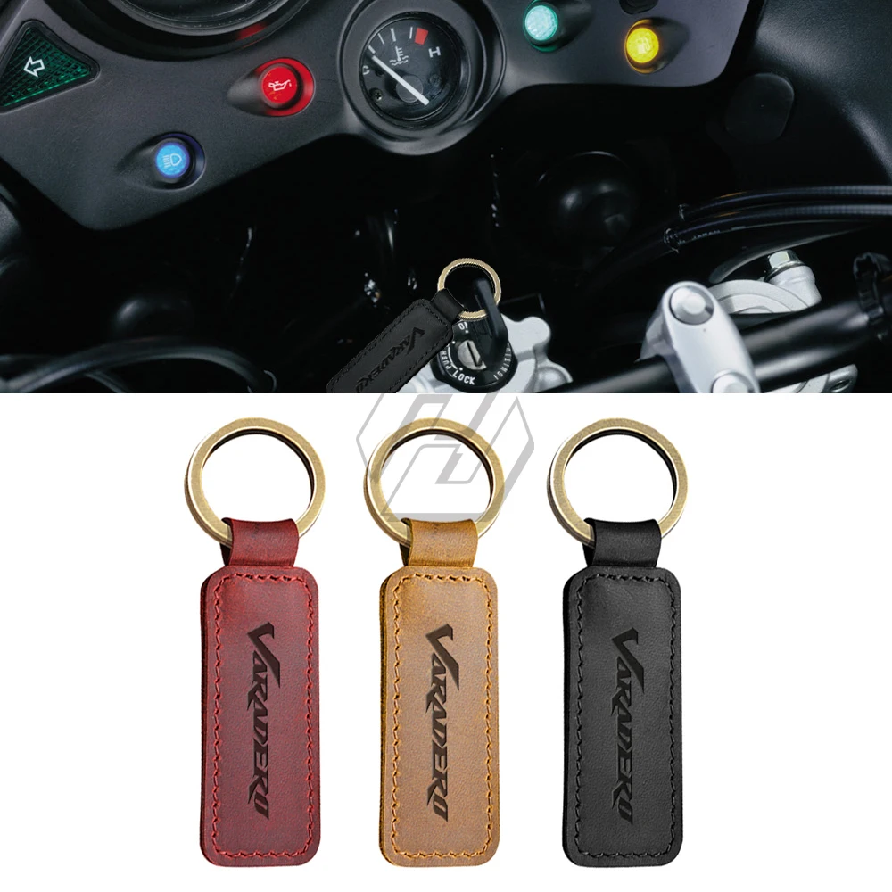

Motorcycle Cowhide Keychain Key Ring Case for Honda XL125V XL125 XL1000 XL1000V Varadero Keyring