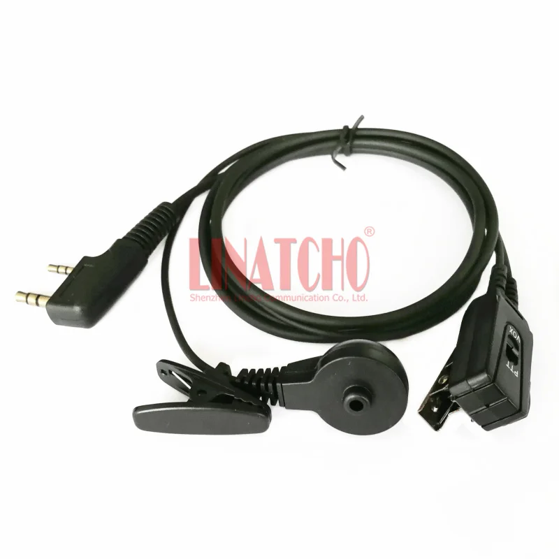 Press to Talk VOX Прозрачная воздушная трубка для наушников рации 2-контактный разъем K