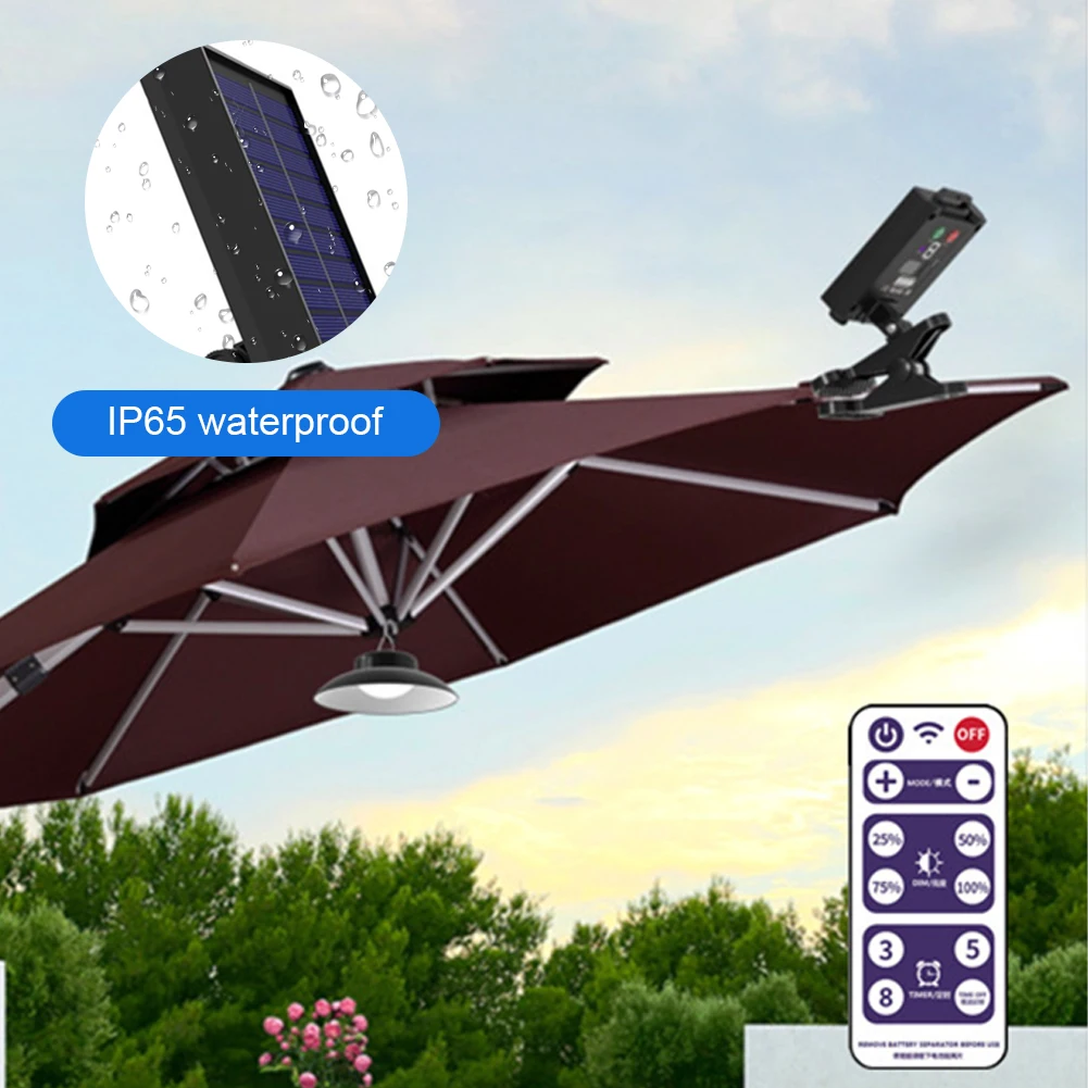 Umbrella Led Clip - Solar LED Umbrella Lights Remote Control