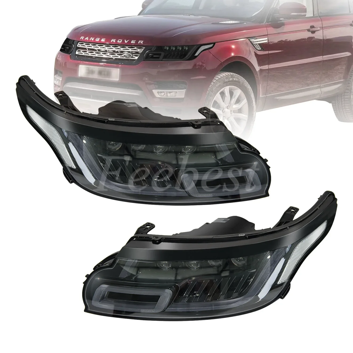 

LED L494 4 Eyes Head Light No Body Parts Upgrade for Land Rover Range Rover Sport 2014 2015 2016 2017 Front Lamp Direct Change