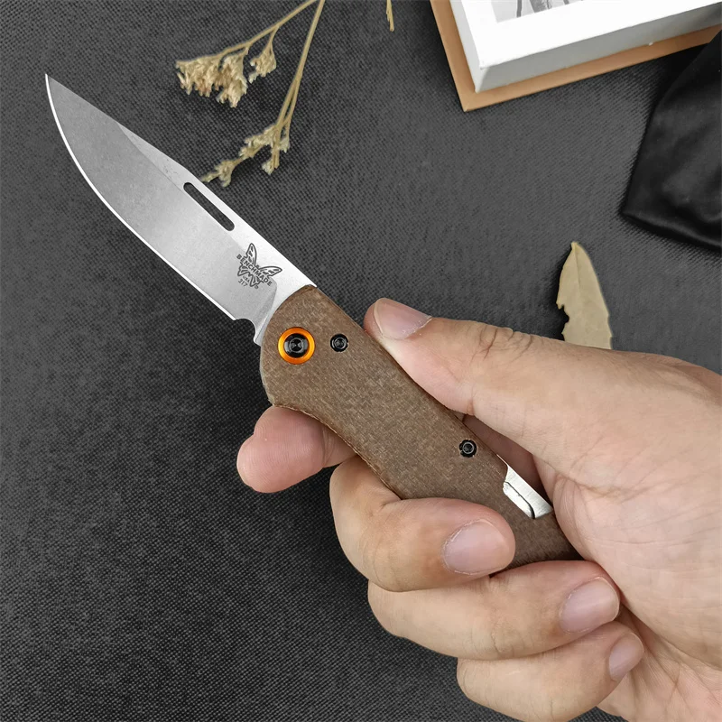 BM 371EDC Outdoor hiking portable survival rescue hunting multi-function double-bladed EDC folding knife men\'s gift