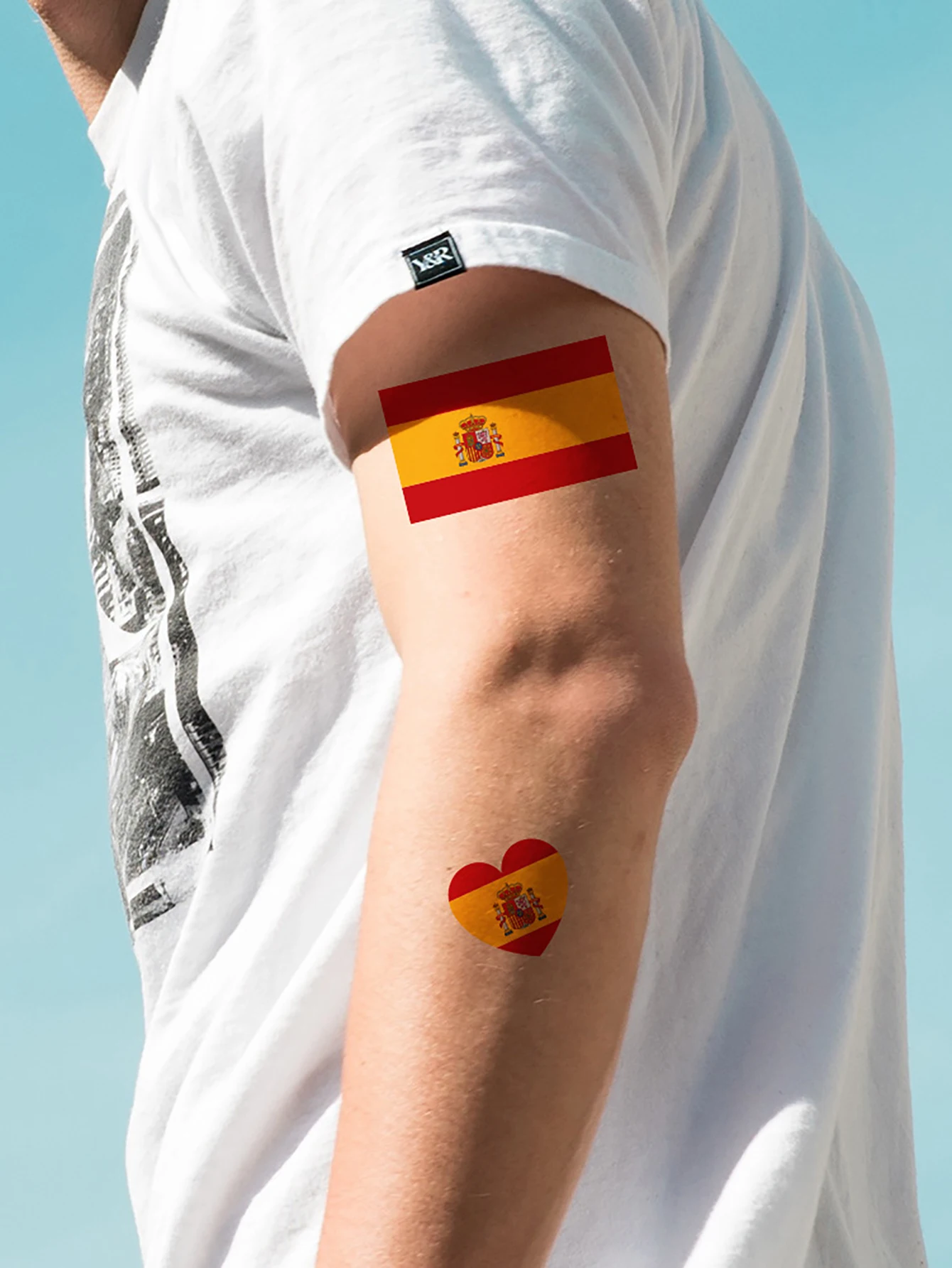 유럽 독일 컵 국기 문신 스티커, 스포츠 이벤트 팬 파티 및 모임용, 탑 24, 10 개