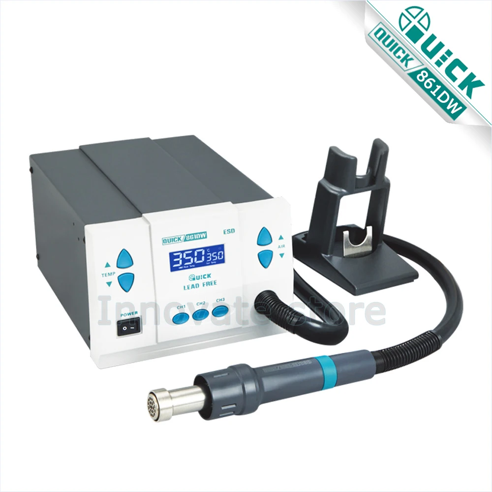 

Soldering Station QUICK 861DW 1000W Hot Air Rework Station Intelligent Digital Display Desoldering Station For PCB Chip Repair