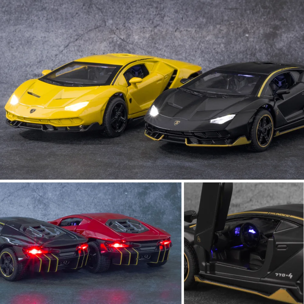 1:32 Lamborghini LP770-4 Alloy Super Sport Car Model Diecast & Toy Metal Vehicle Simulation Car Model Collection Kids Gifts A226