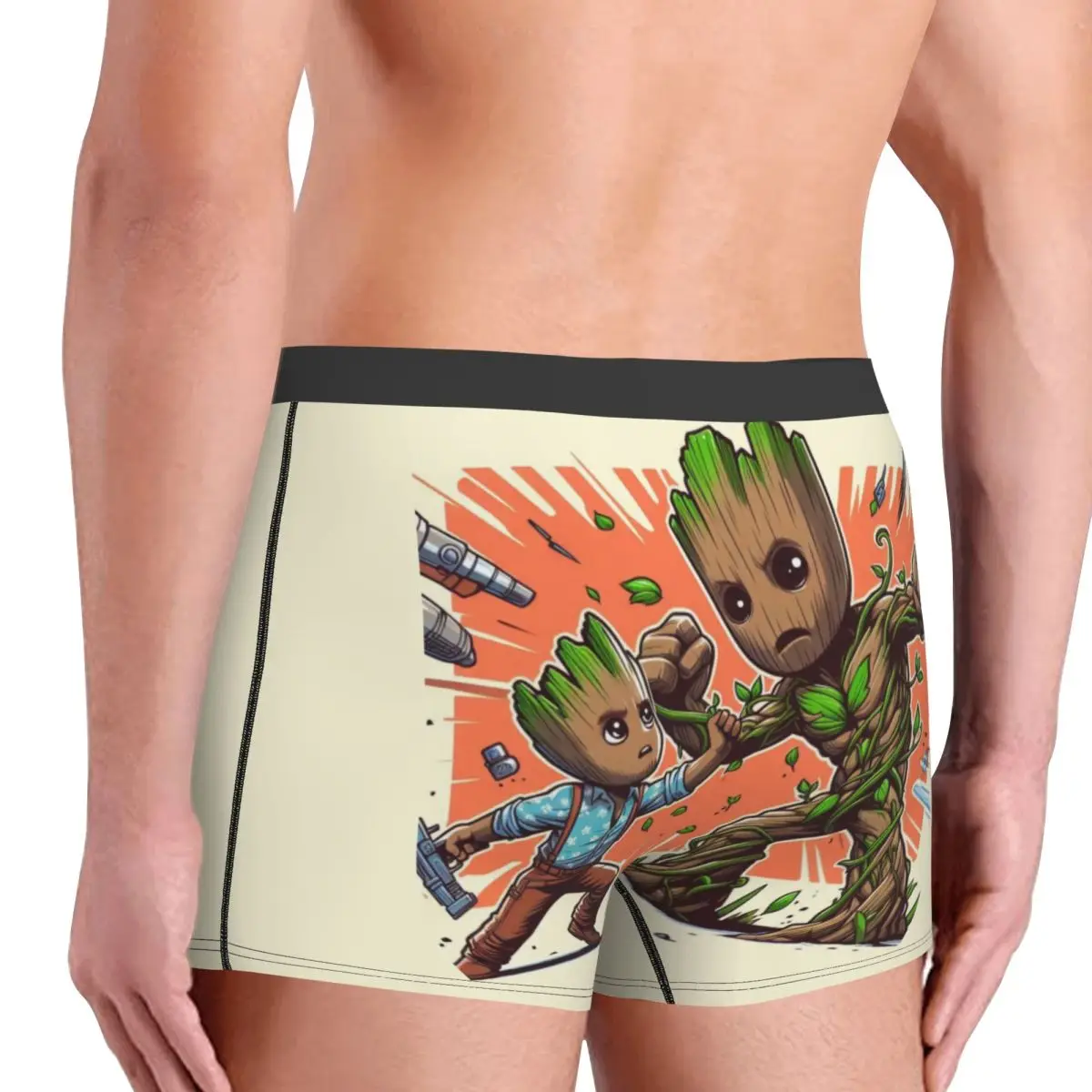 ملابس داخلية مخصصة للرجال من Guardians Of The Galaxy I AM GROOT Monster ملابس داخلية قابلة للتمدد