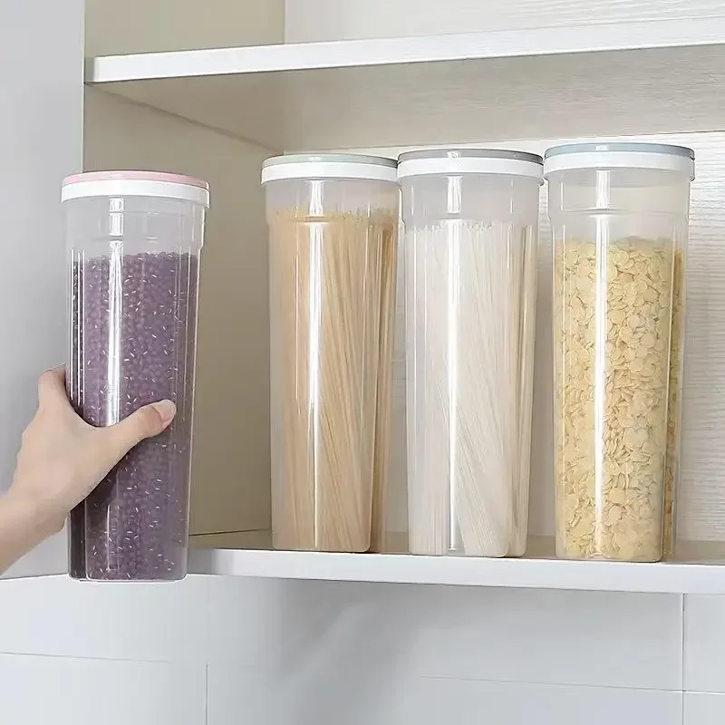 Kitchen Rice Storage Box Plastic Cereal Dispenser Storage Box Kitchen Food Grain Rice Container Flour Grain Storage with Lid