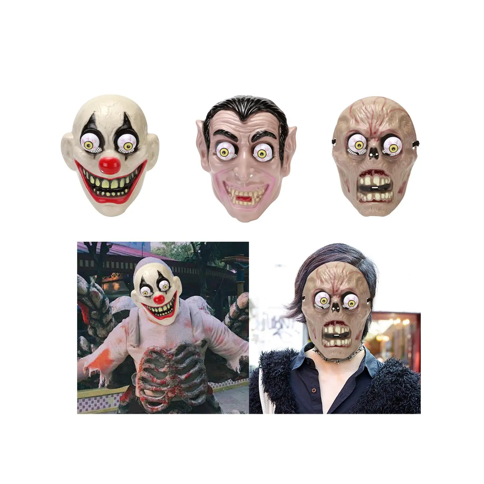 หน้ากากฮาโลวีนคอสเพลย์หน้ากากน่ากลัวสําหรับเทศกาลอีสเตอร์แต่งตัวปาร์ตี้เวทีแสดง