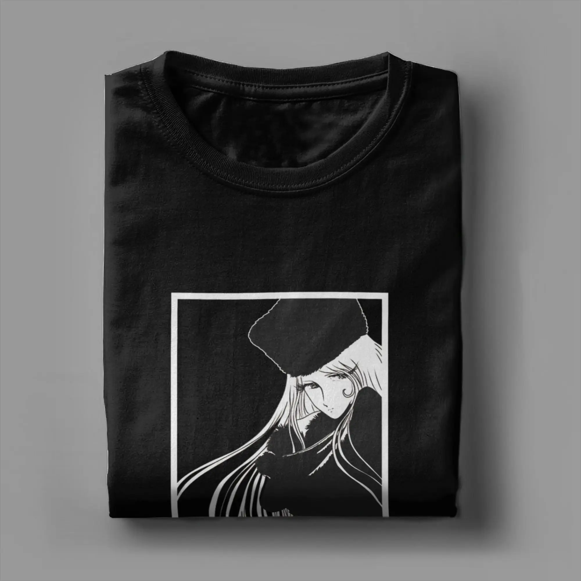 Camiseta masculina 167 Maetel Galaxy Express 999 Anime Novelty 100% algodão, camiseta de manga curta, gola redonda, camisetas gráficas