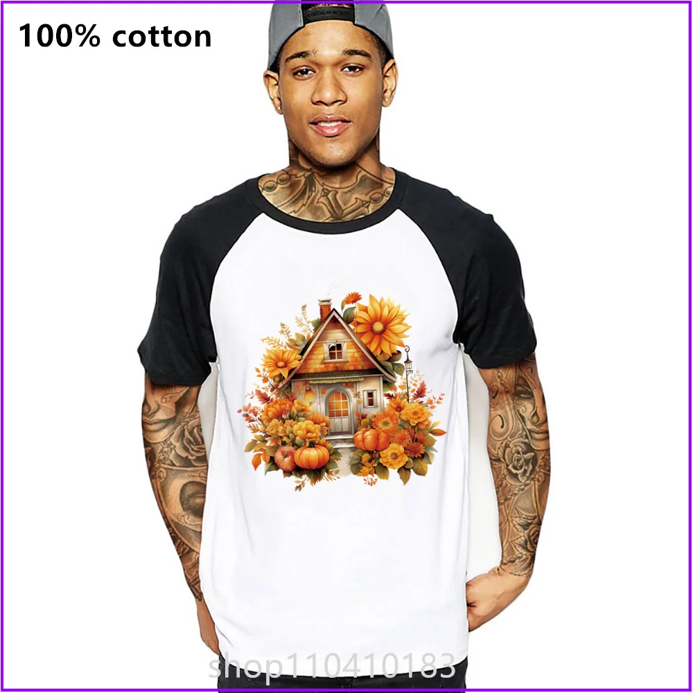 T-shirt à manches longues en coton blanc pour hommes et femmes, t-shirt de compression L, ferme, jour d'Halloween, Aliments, mode, automne