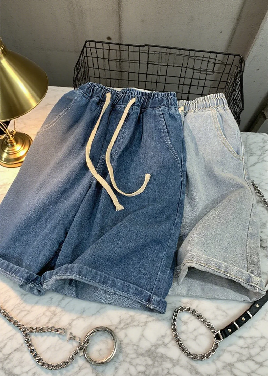 2025 винтажные мужские черные джинсы с низкой талией, повседневные широкие брюки, старые джинсовые шорты, одежда больших размеров, однотонные джинсовые шорты